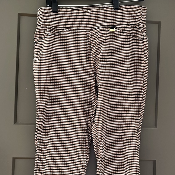 Anne Klein Pants - Ann Klein brown black plaid pull on pants